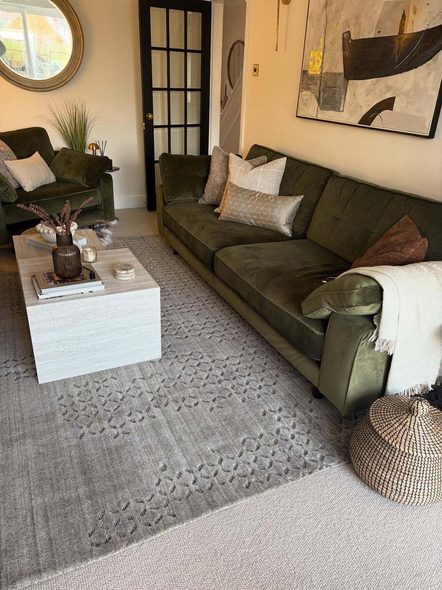 Ayr Hand Loom Wool Rug - Natural