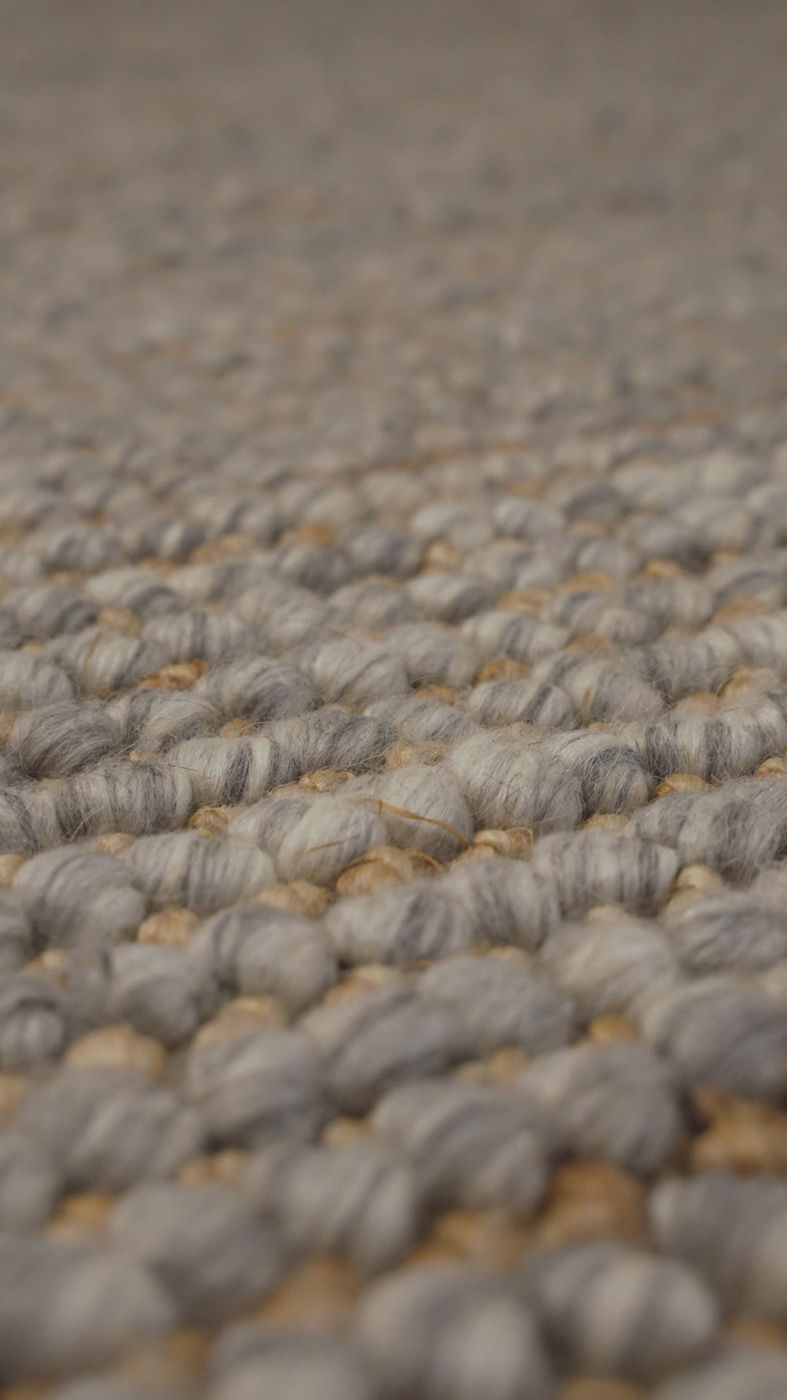 Fara Hand Woven Jute & Wool Rug in Natural & Grey with Measurements 200 x 290 cm, Product Code RG-10-HWJW-N-GR-XL