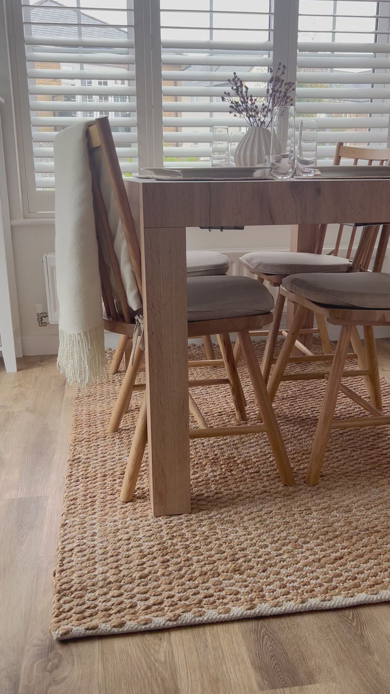 Hale Hand Woven Jute Rug - Natural & Cream