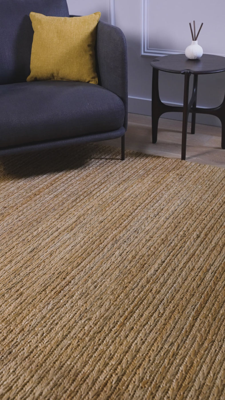 Goole Hand Woven Jute Rug - Natural & Cream