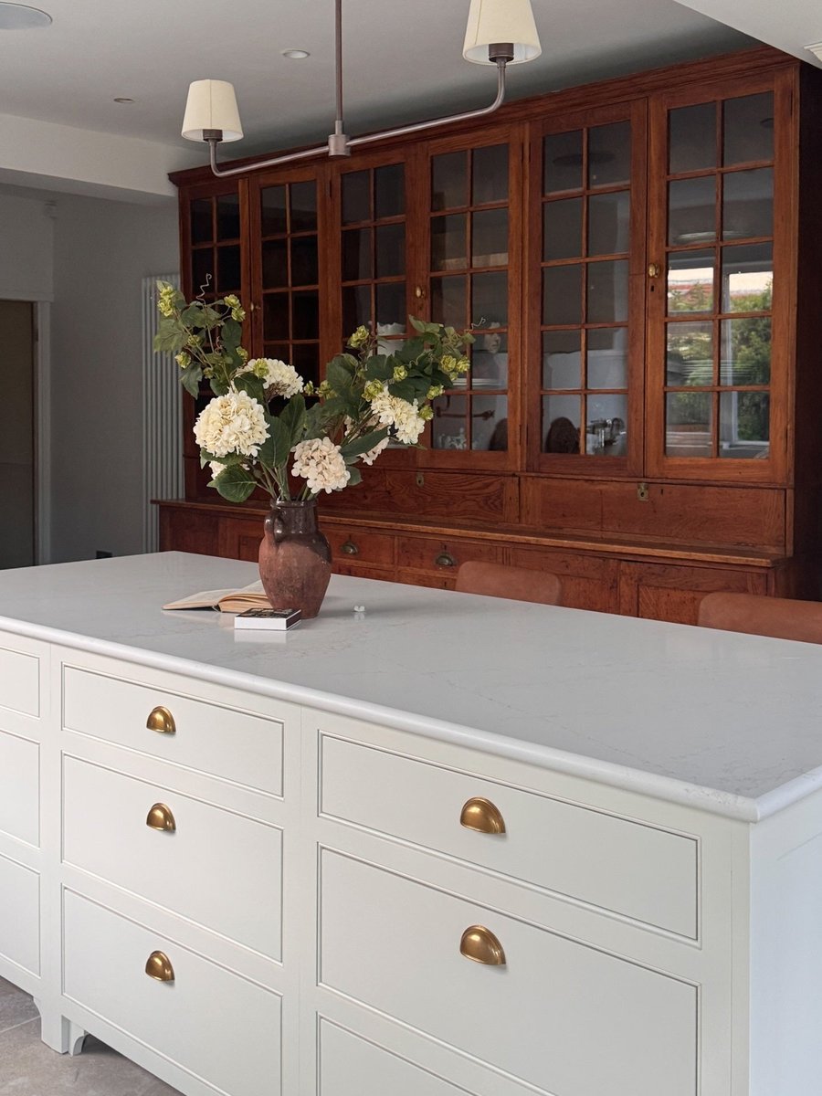 Albany Double Pendant Light with Natural Cotton Shades in Bronze, Product Code AL-P-D-BZ-EM-S-NC-GB