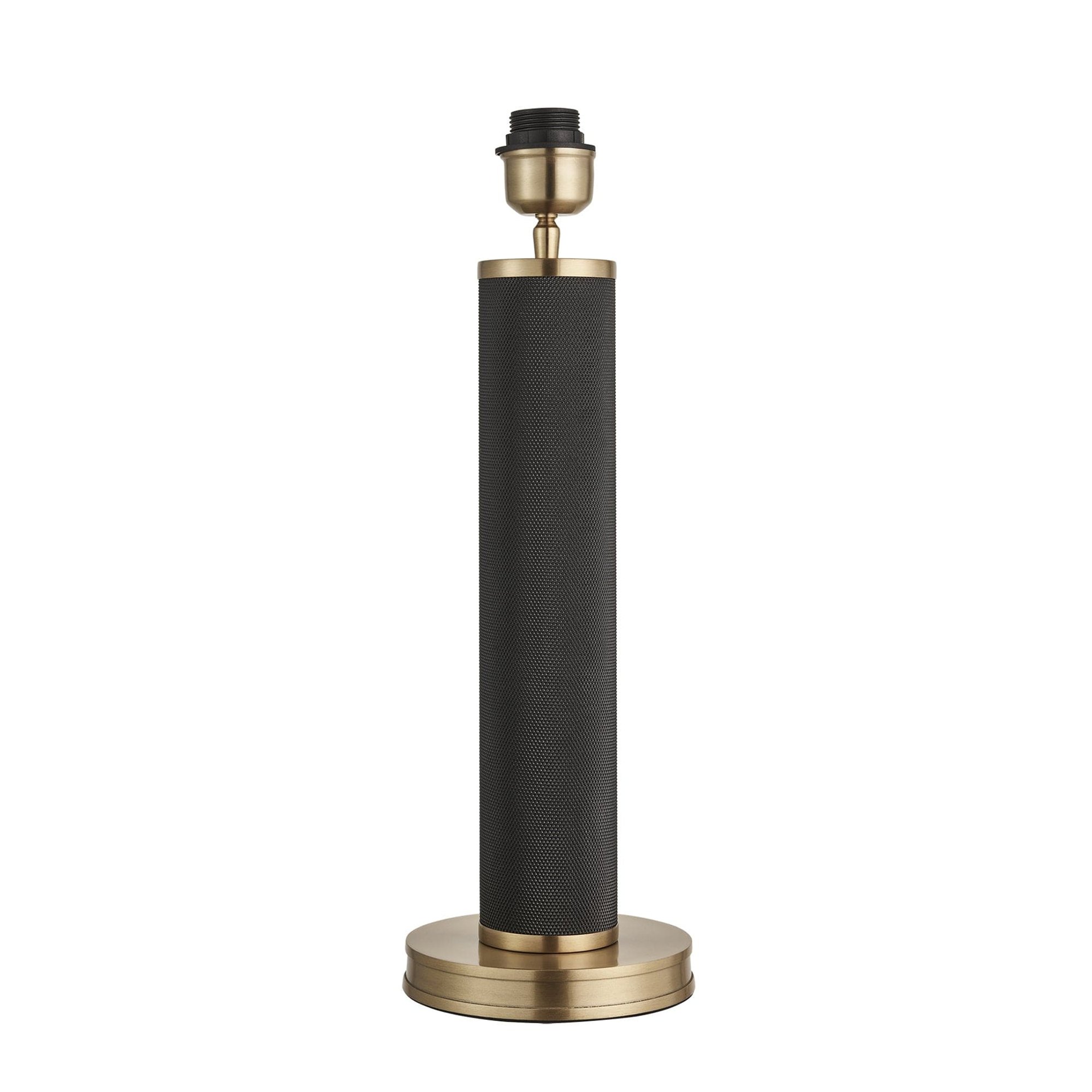 Knurled Pillar Table Lamp - Black - Base Only Industville KN-PILTL-BK-BO