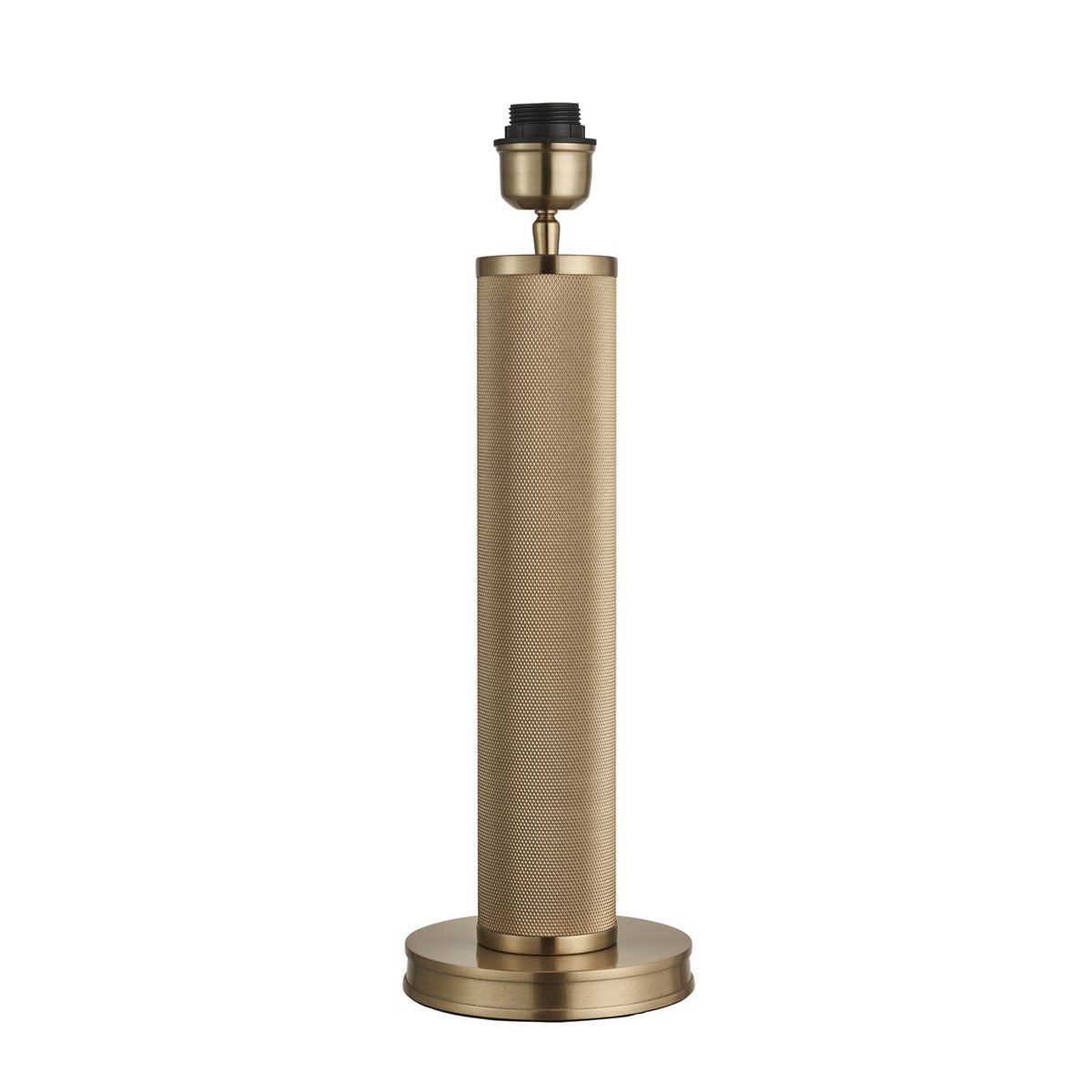 Knurled Brass and Black Pillar Table Lamp | 5-Star Service