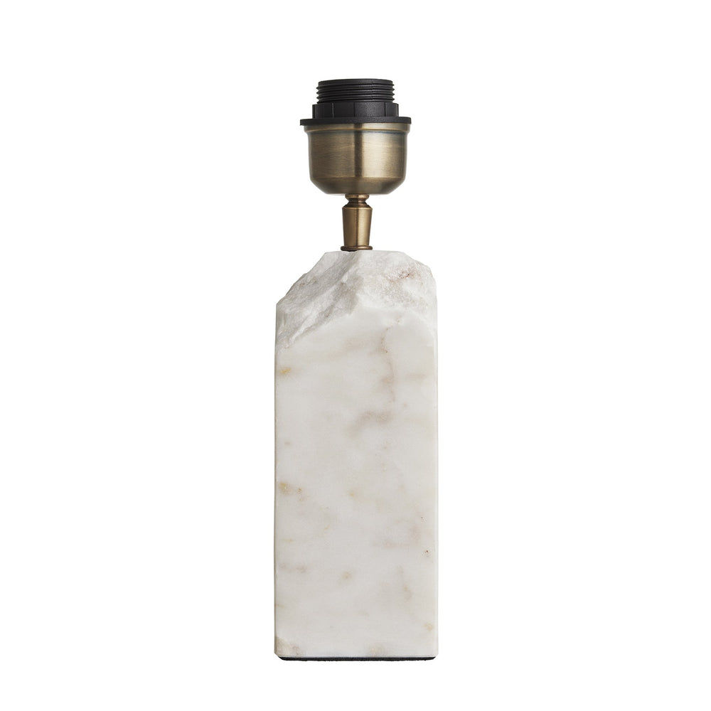 Marble Medium Ridge Table Lamp - White - Base Only Industville MA-M-RITL-W-BO