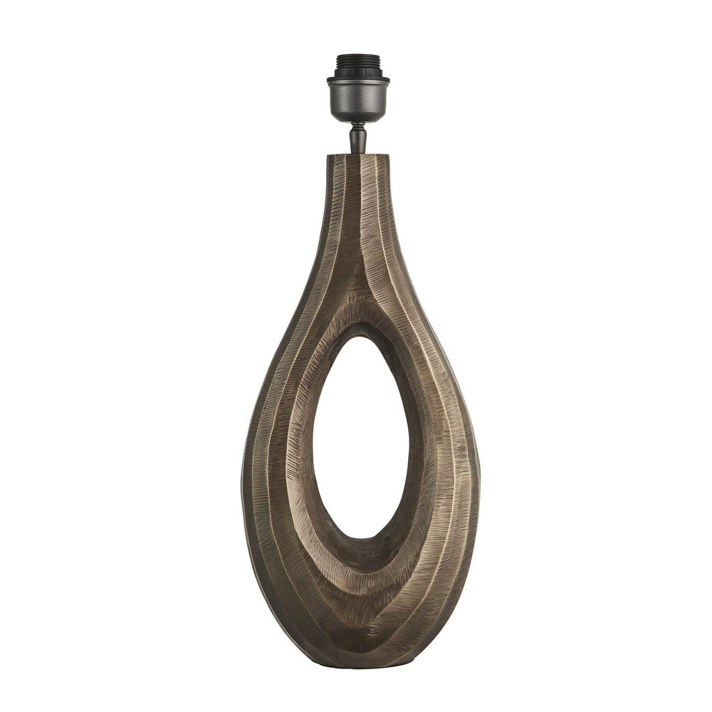 Ornate Ellipse Table Lamp Base Only - Brass Industville