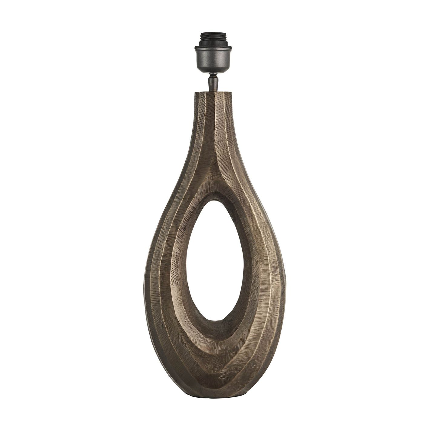 Ornate Ellipse Table Lamp Base Only - Brass Industville