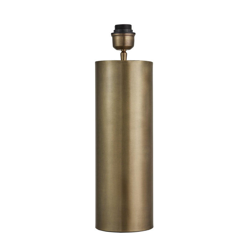 Pillar Geometric Cylinder Table Lamp - Brass - Base Only Industville PIL-GE-CYTL-B-BO