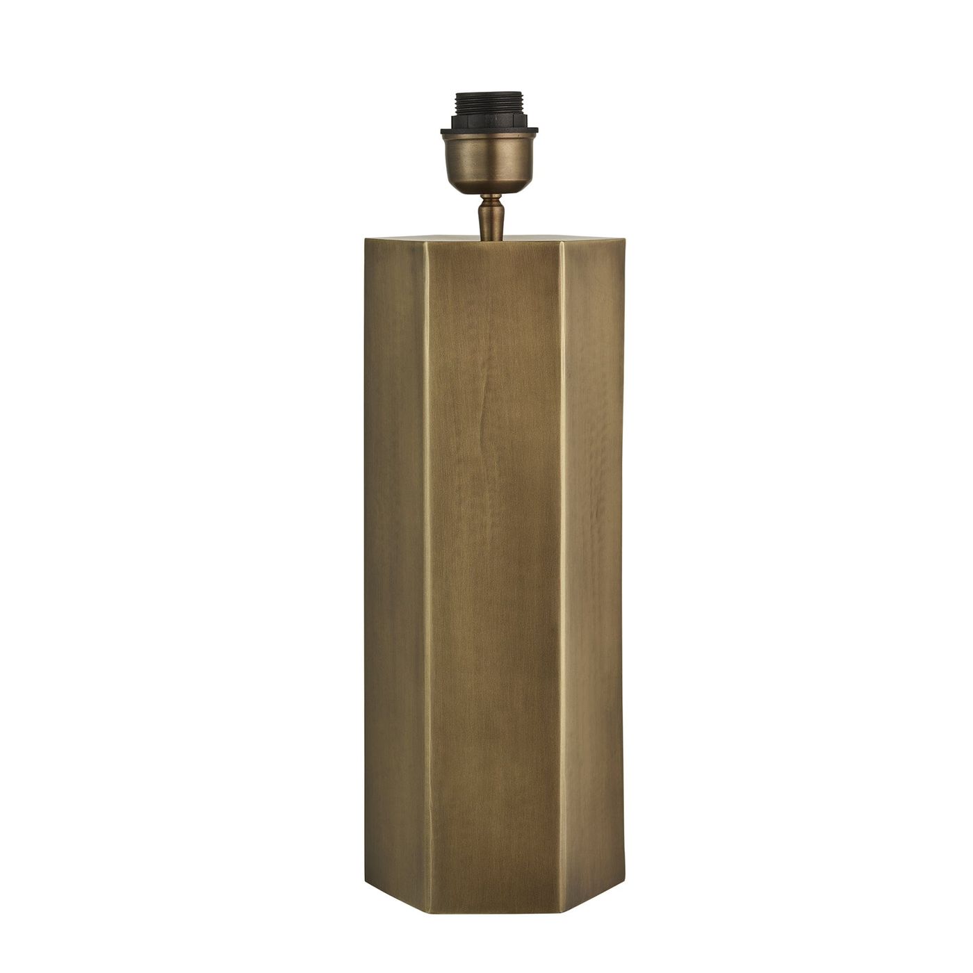 Pillar Geometric Hex Table Lamp - Brass - Base Only Industville PIL-GE-HETL-B-BO