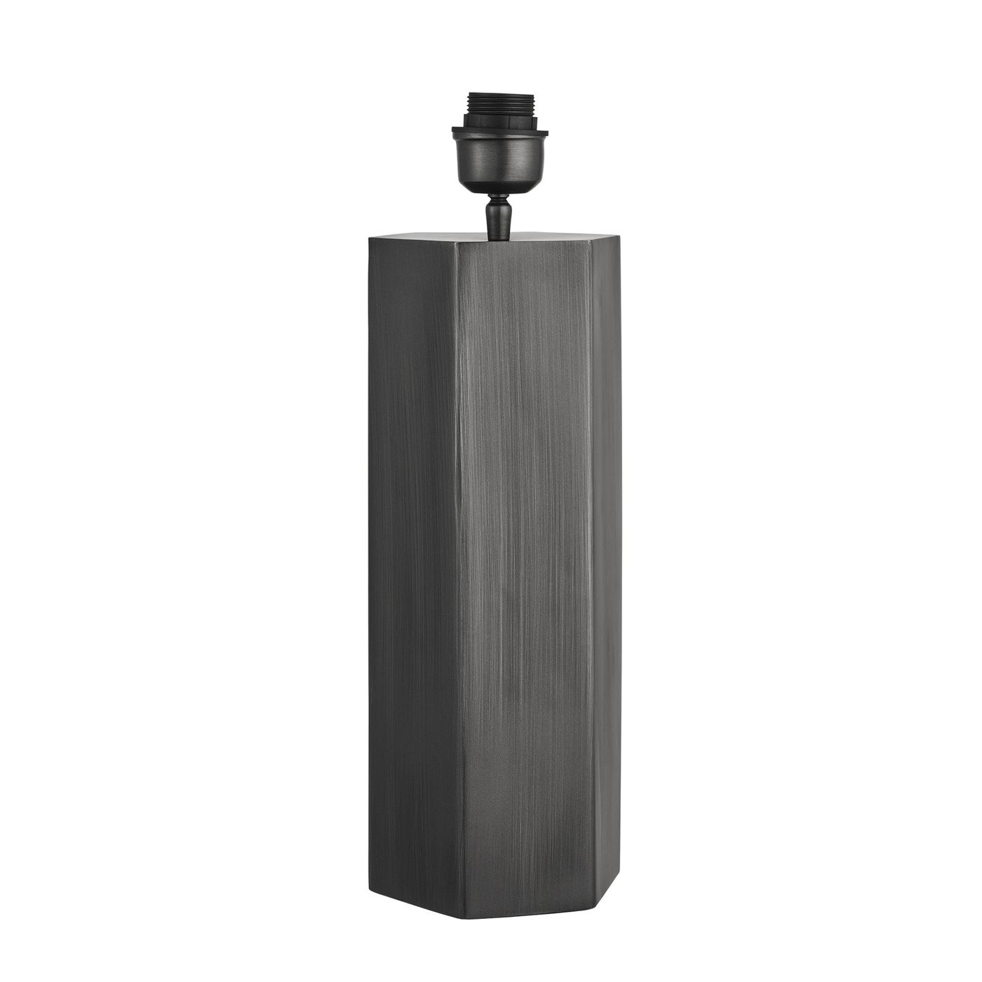 Pillar Geometric Hex Table Lamp - Pewter - Base Only Industville PIL-GE-HETL-P-BO