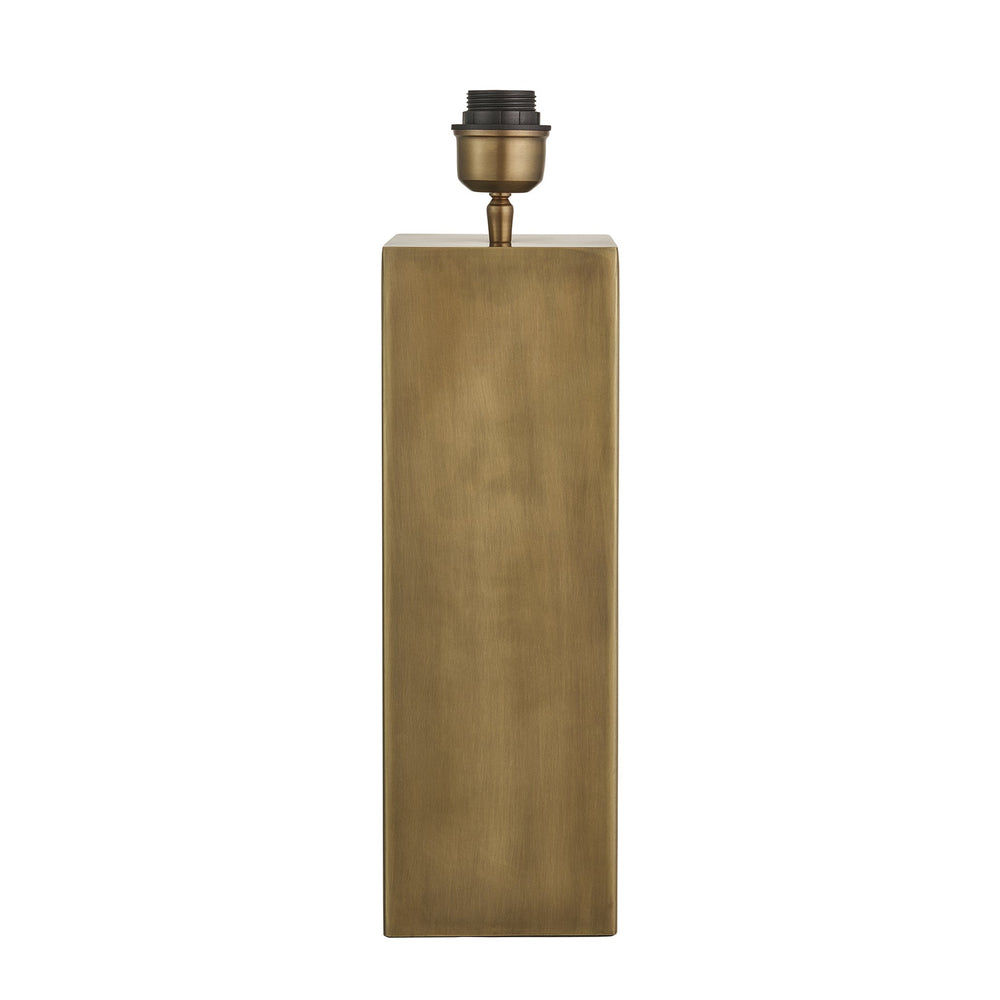 Pillar Square Table Lamp Base Only - Brass Industville