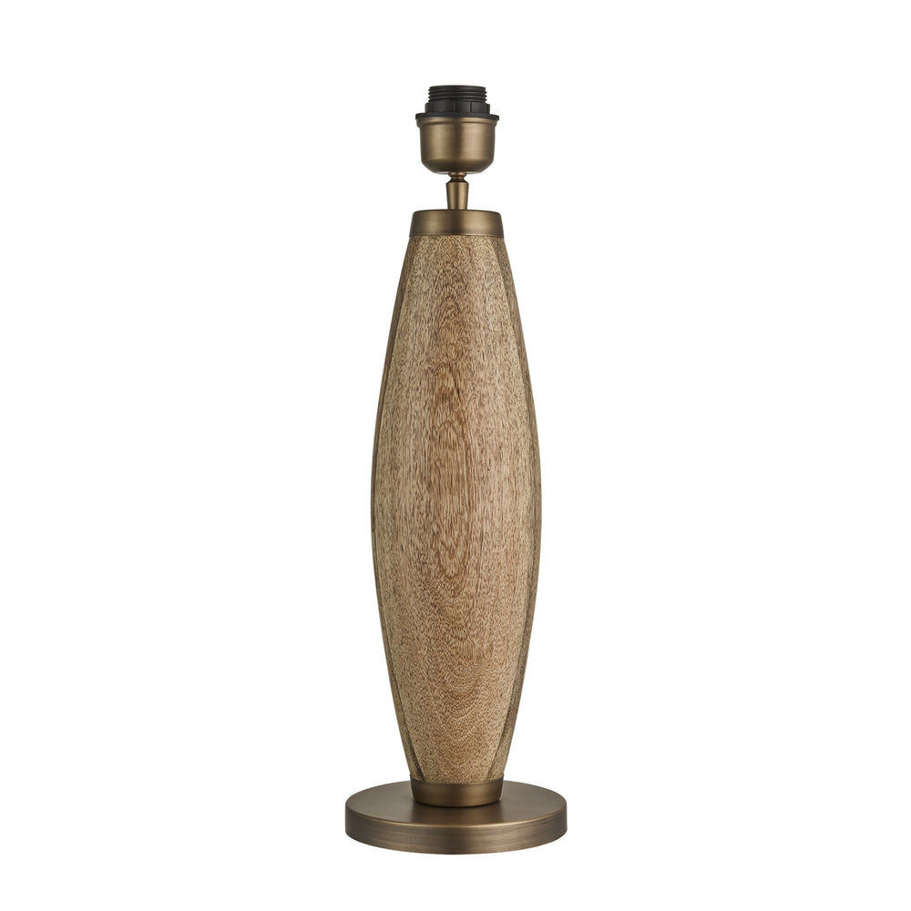 Wooden Geometric Pillar Table Lamp - Natural Industville WO-GE-PILTL-N-BO