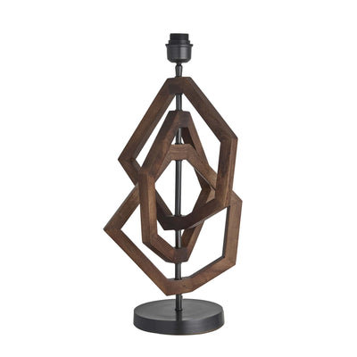Wooden Geometric Polygon Table Lamp - Base Only - Table Lamp & Floor Lamp Bases - Industville Lighting UK
