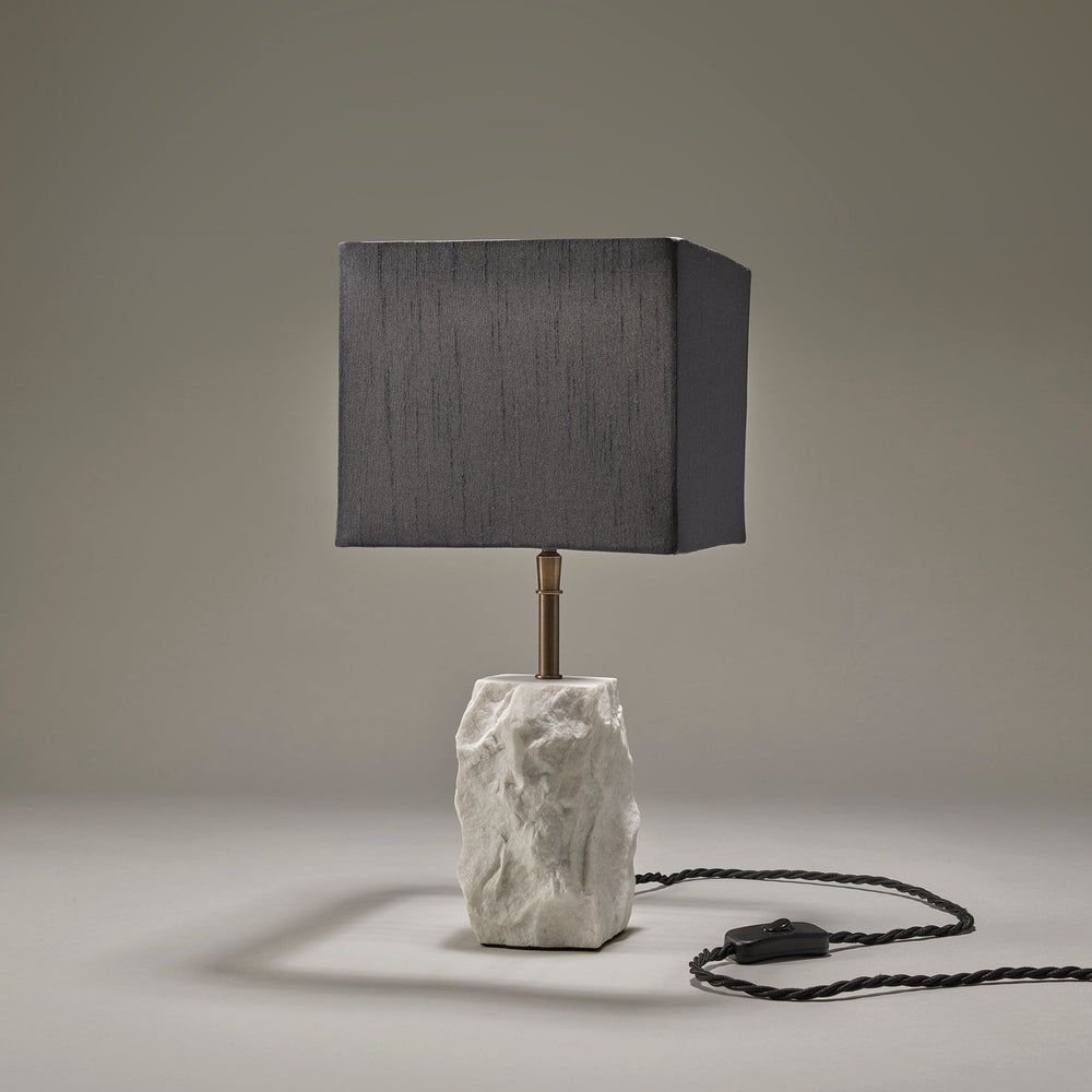 Marble Small Ridge Table Lamp - White Industville