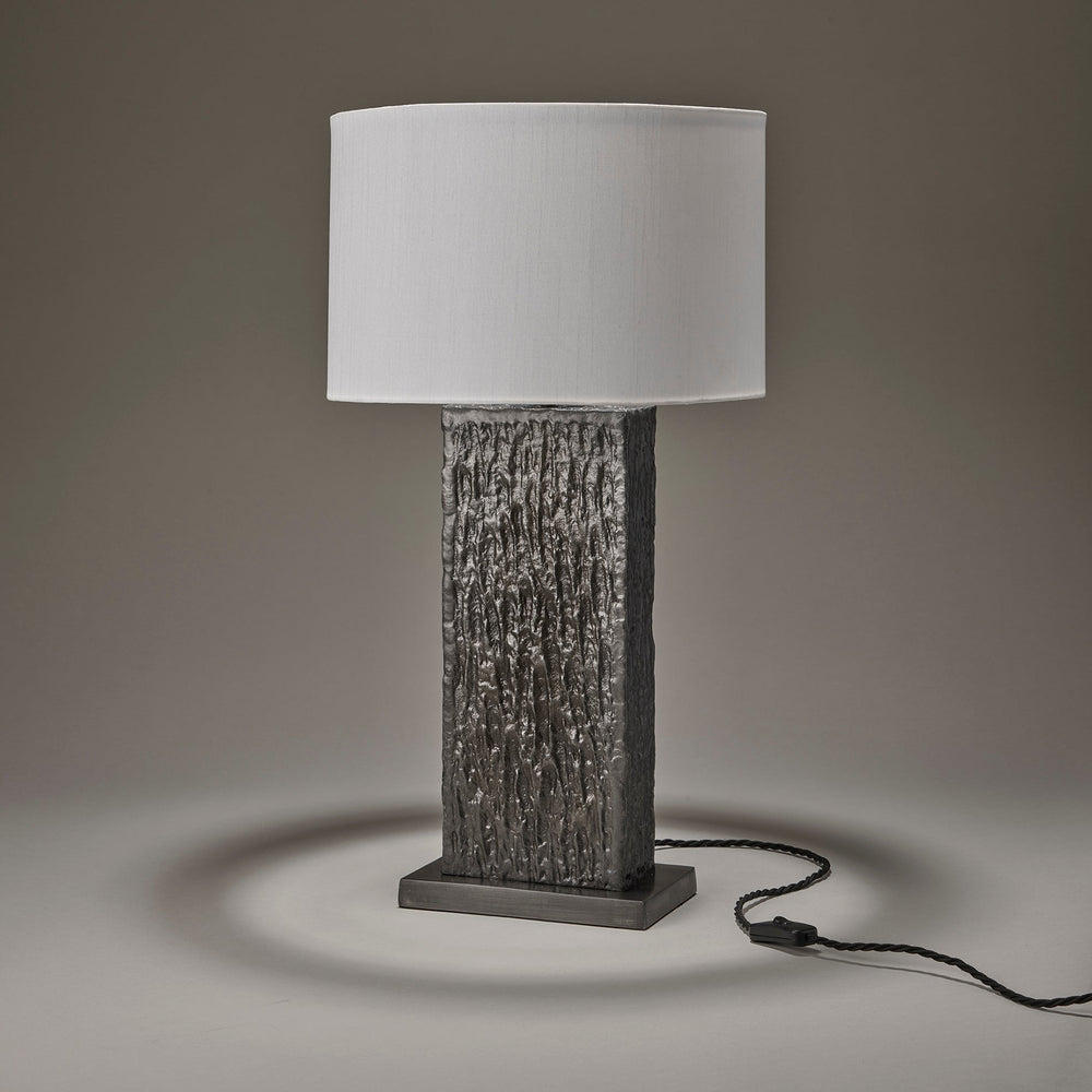 Ornate Column Table Lamp - Pewter - Base Only Industville ORN-COTL-P-BO