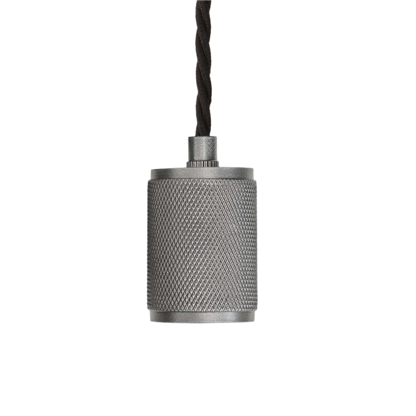 Pewter Knurled Edison Pendant Light - 1 Wire - Industville KN-E1WP-P