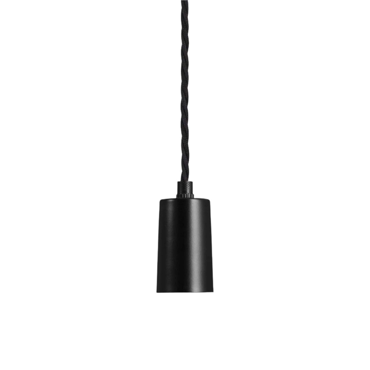 Black Sleek Edison Pendant Light Holder Only