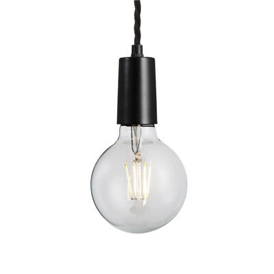 Black Sleek Edison Pendant Light with Bulb, Product Code is SL-E1WP-BK