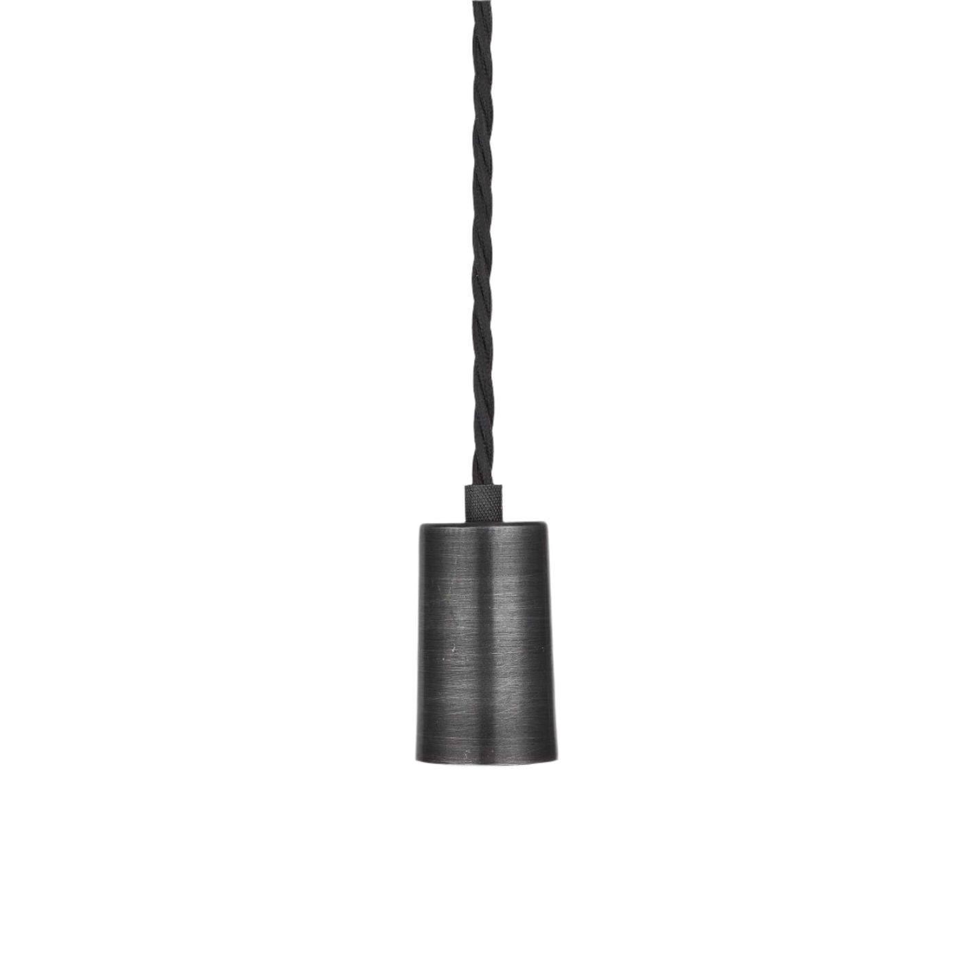 Pewter Sleek Edison Pendant Light Holder Only