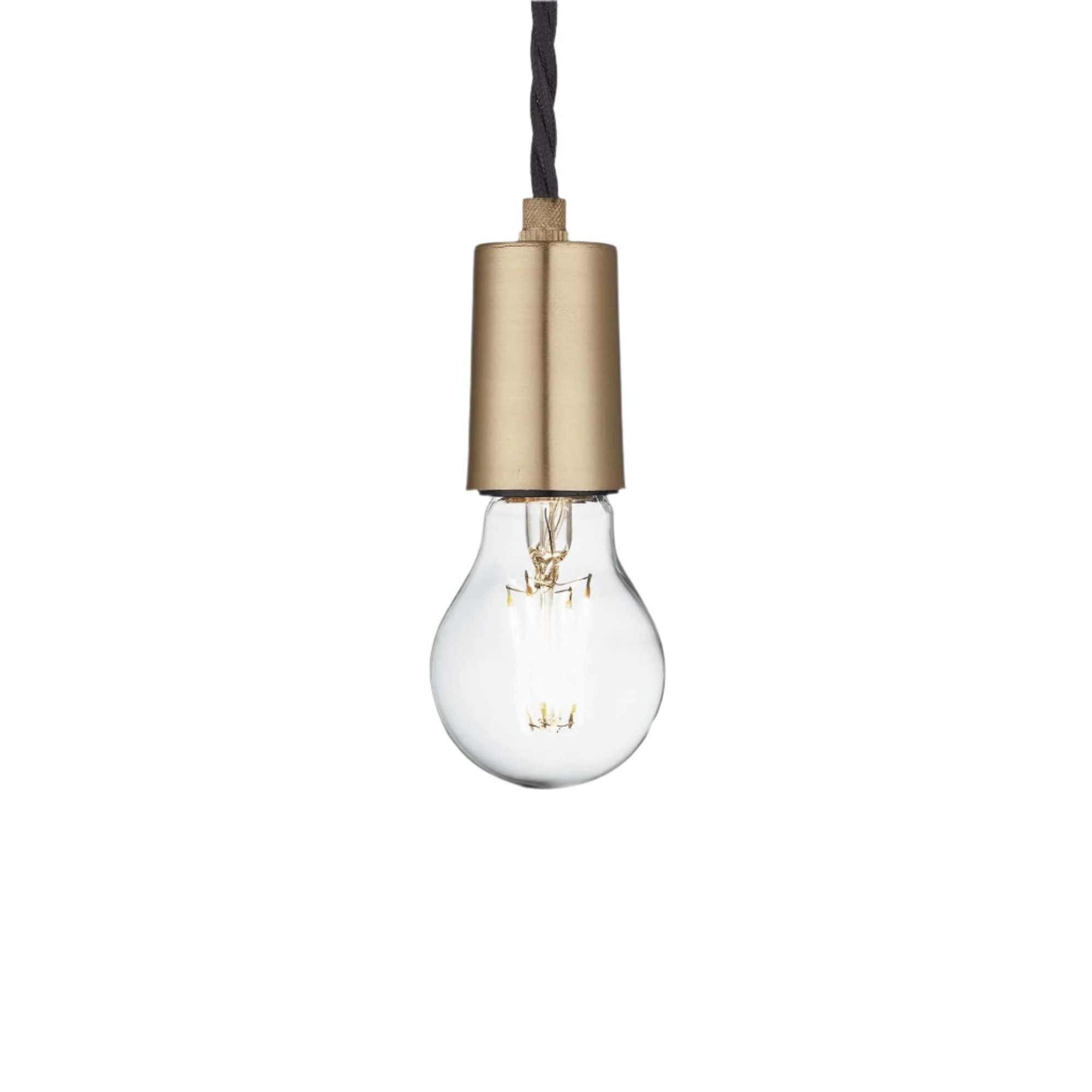 Brass Sleek Edison Pendant Light with Bulb, Product Code is SL-E1WP-B