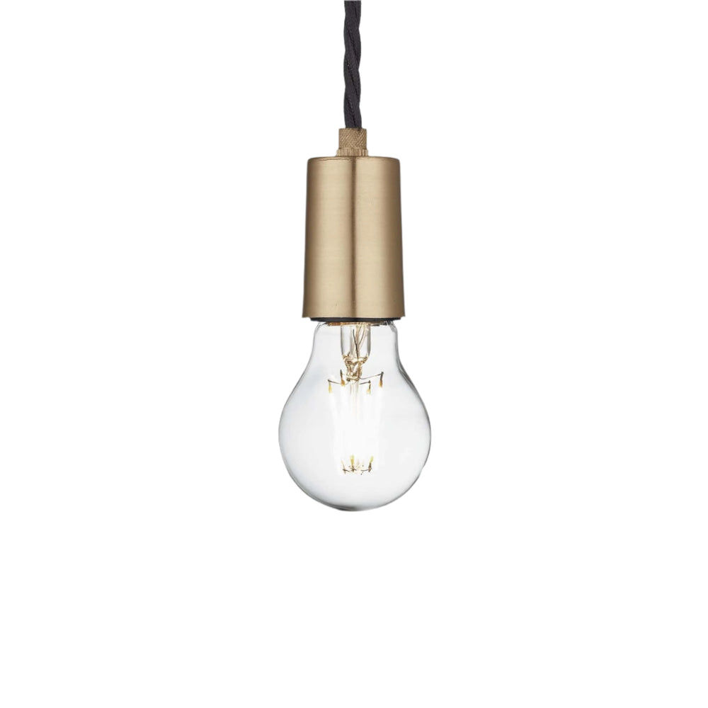 Brass Sleek Edison Pendant Light with Bulb, Product Code is SL-E1WP-B