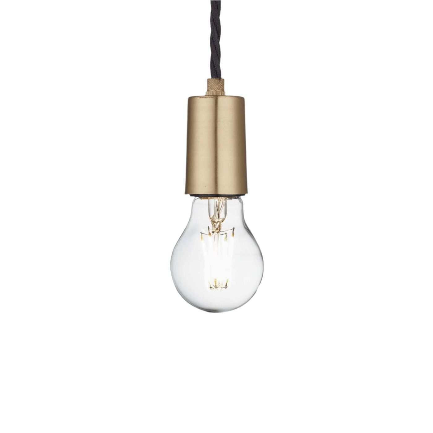 Brass Sleek Edison Pendant Light with Bulb, Product Code is SL-E1WP-B