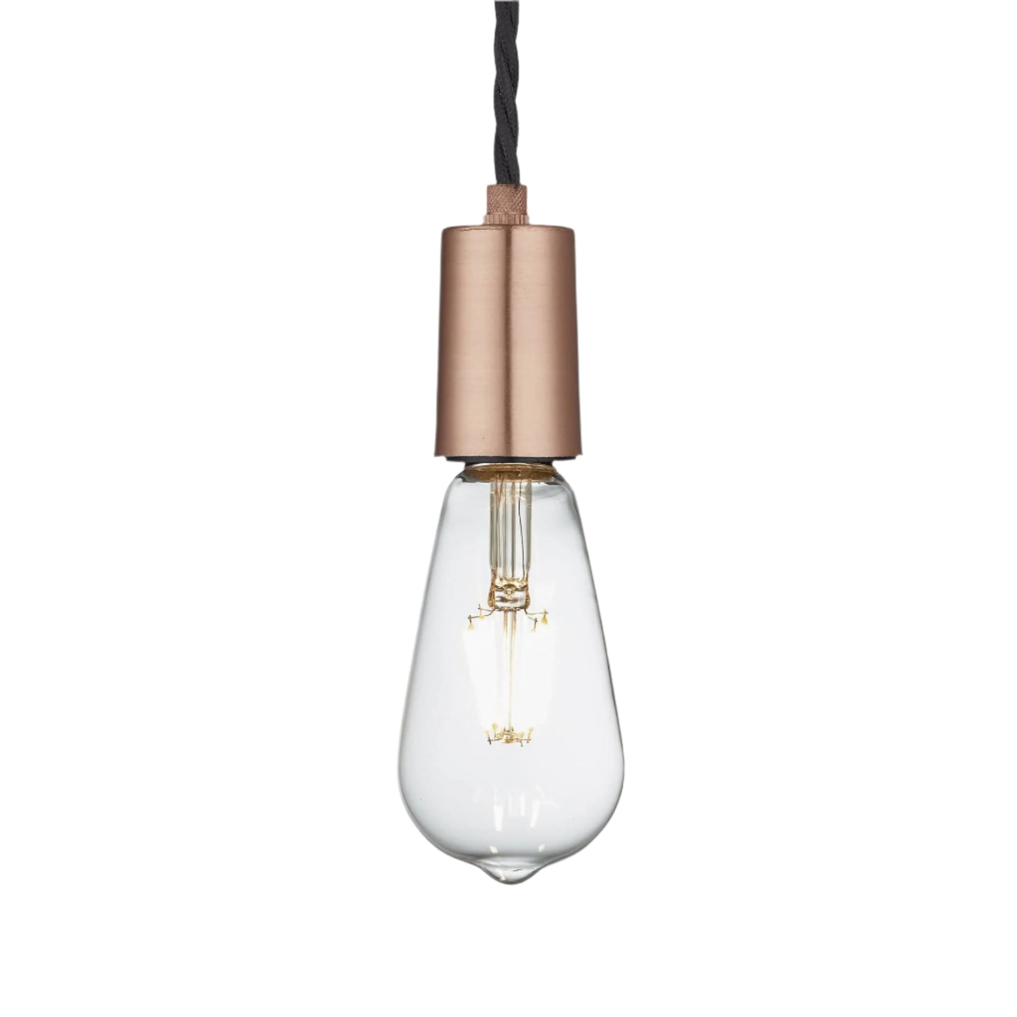 Copper Sleek Edison Pendant Light with Bulb, Product Code is SL-E1WP-C - 2