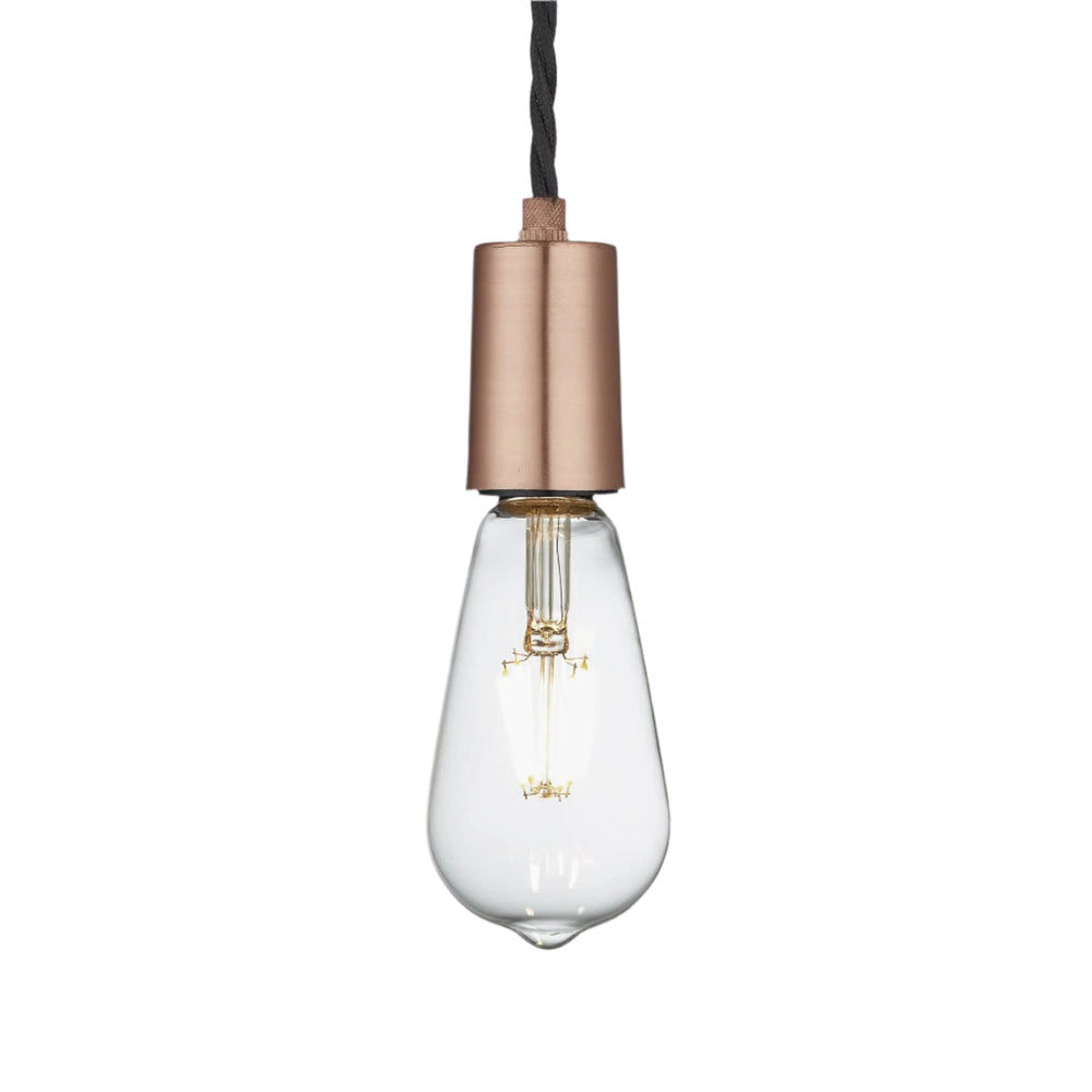 Copper Sleek Edison Pendant Light with Bulb, Product Code is SL-E1WP-C - 2