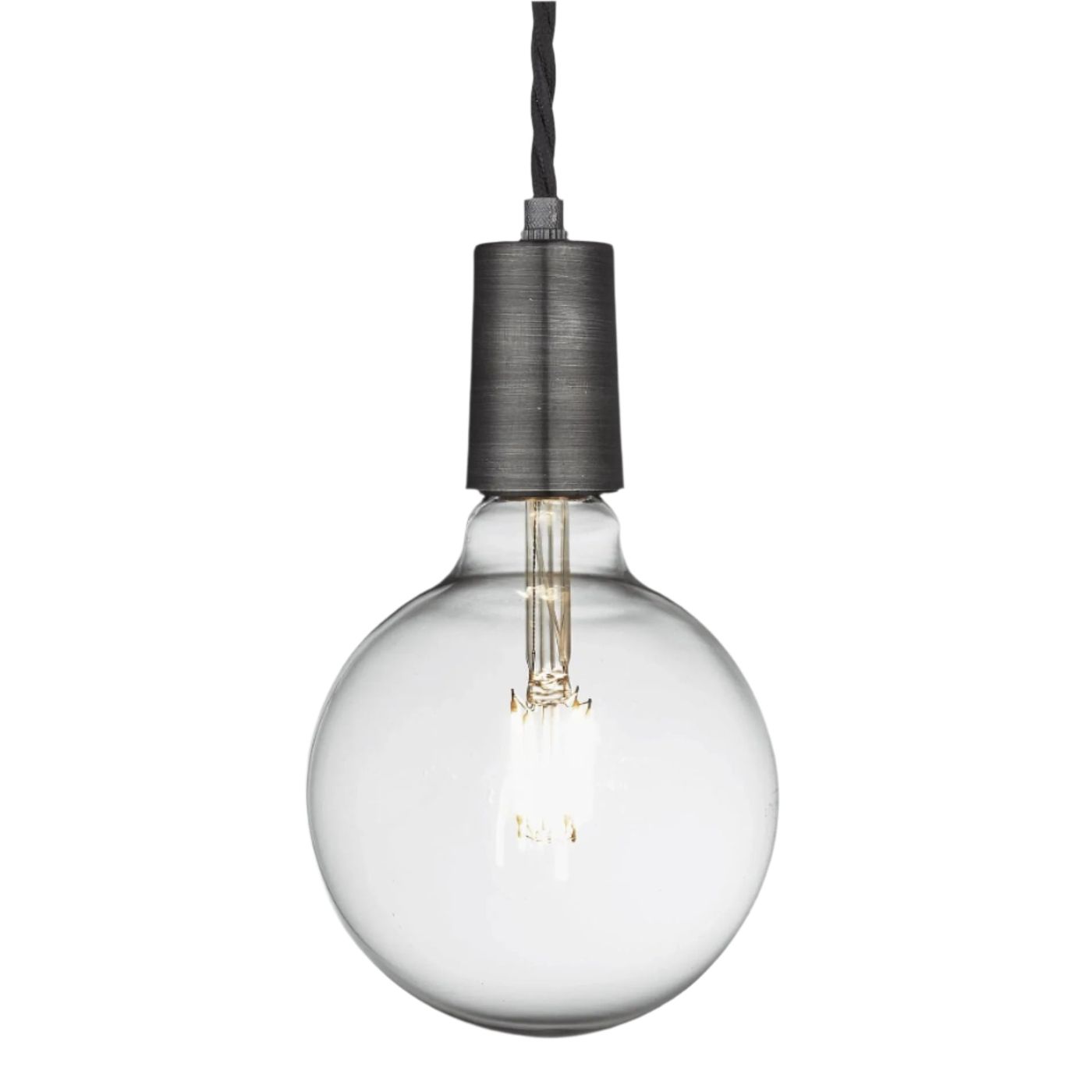 Pewter Sleek Edison Pendant Light with Bulb, Product Code is SL-E1WP-P