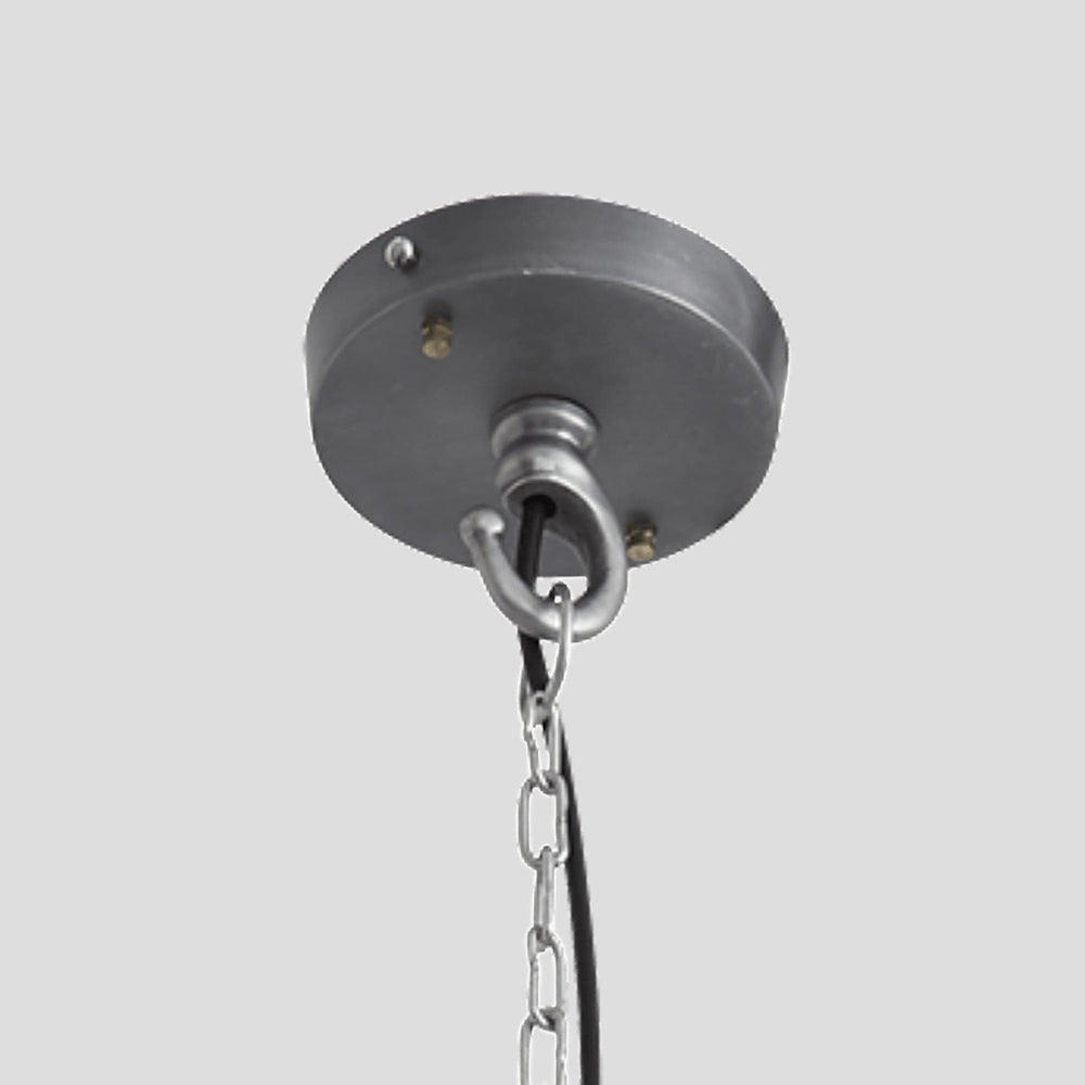 Pewter Retro Large Pendant - 17 Inch - Industville RT-LP17-P-PHKCN