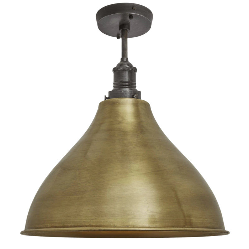 Brooklyn Cone Flush Mount in 12 Inch in Brass, Product Code BR-CFM12-B-PH