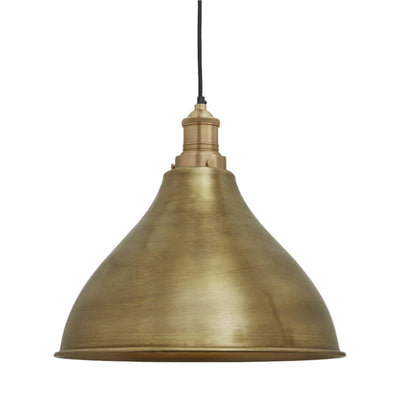 Brooklyn Cone Pendant - 12 Inch - Brass - Brass Lights - Industville Lighting UK