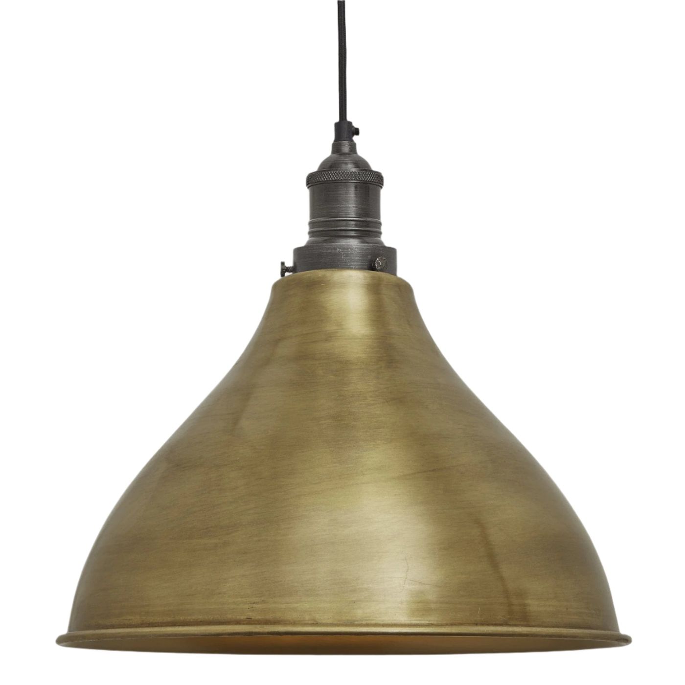 Brooklyn Cone Pendant - 12 Inch - Brass Industville BR-CP12-B-PH