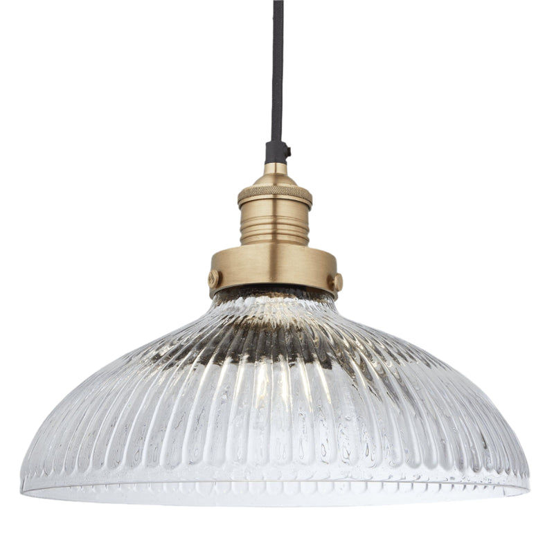 Brooklyn Glass Dome Pendant Light - 12 Inch Industville BR-GLDP12-BH