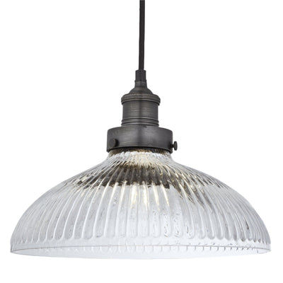 Brooklyn Glass Dome Pendant Light - 12 Inch Industville BR-GLDP12-PH