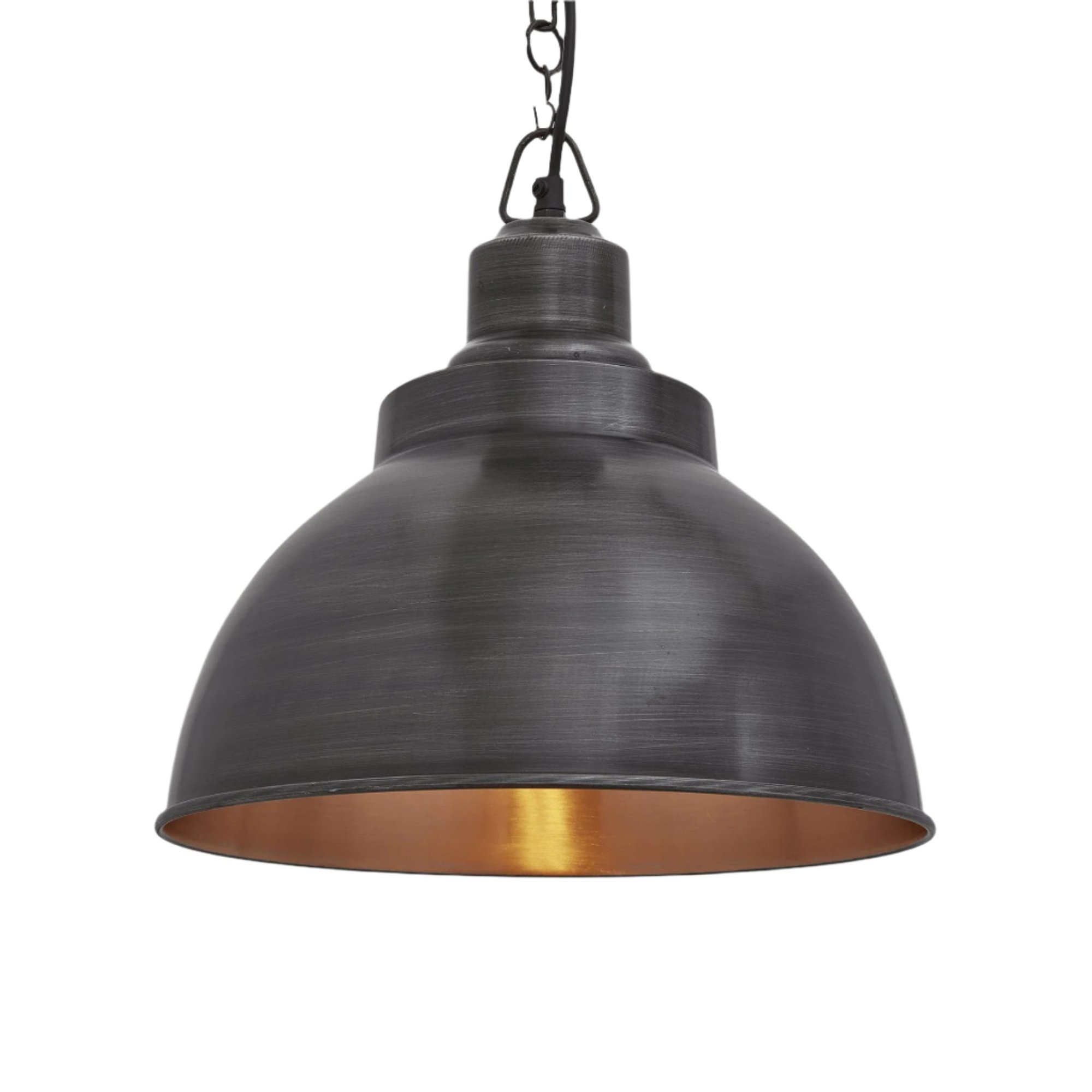 Brooklyn Dome Pendant - 13 Inch - Pewter & Copper Industville BR-DP13-CP-PCN