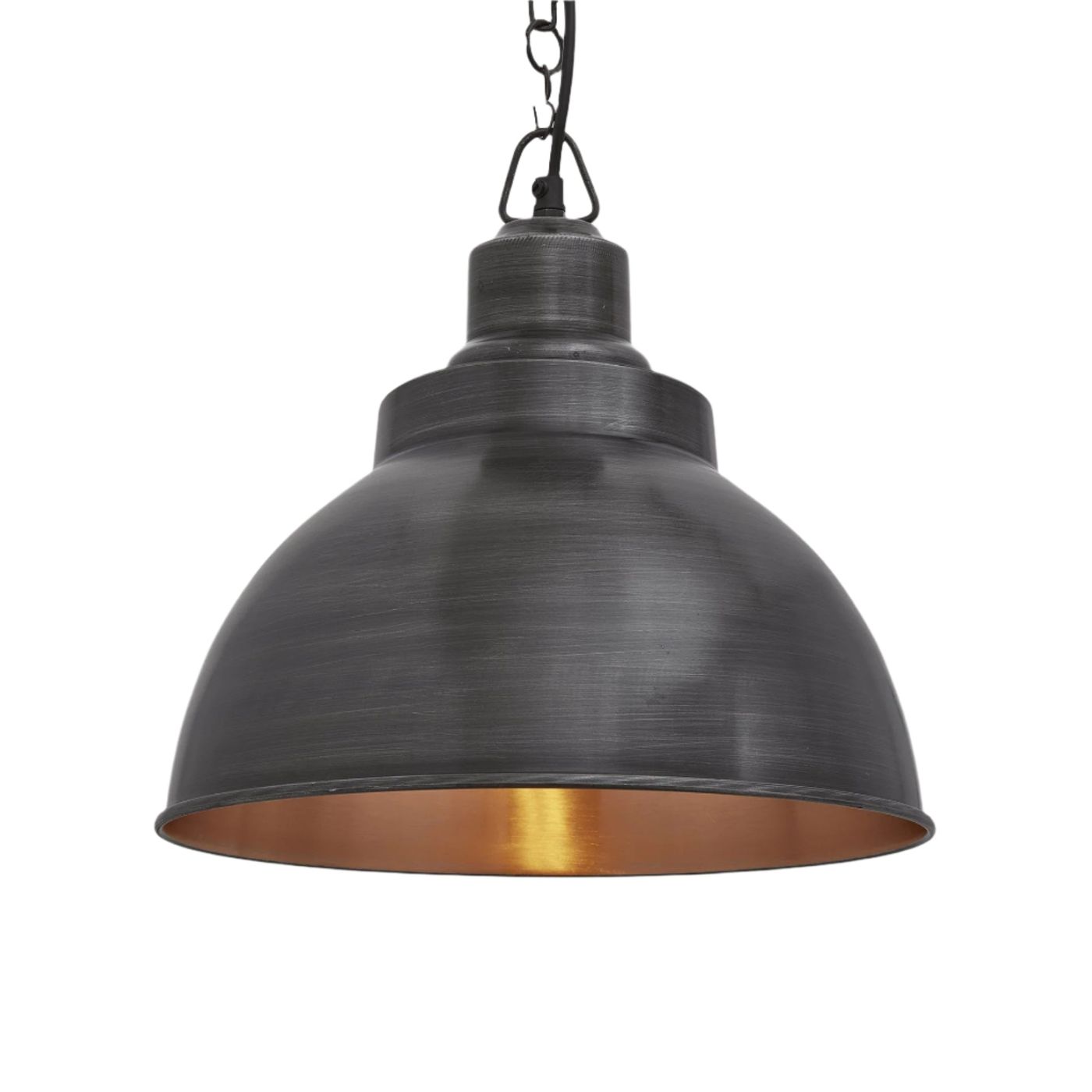 Brooklyn Dome Pendant - 13 Inch - Pewter & Copper Industville BR-DP13-CP-PCN