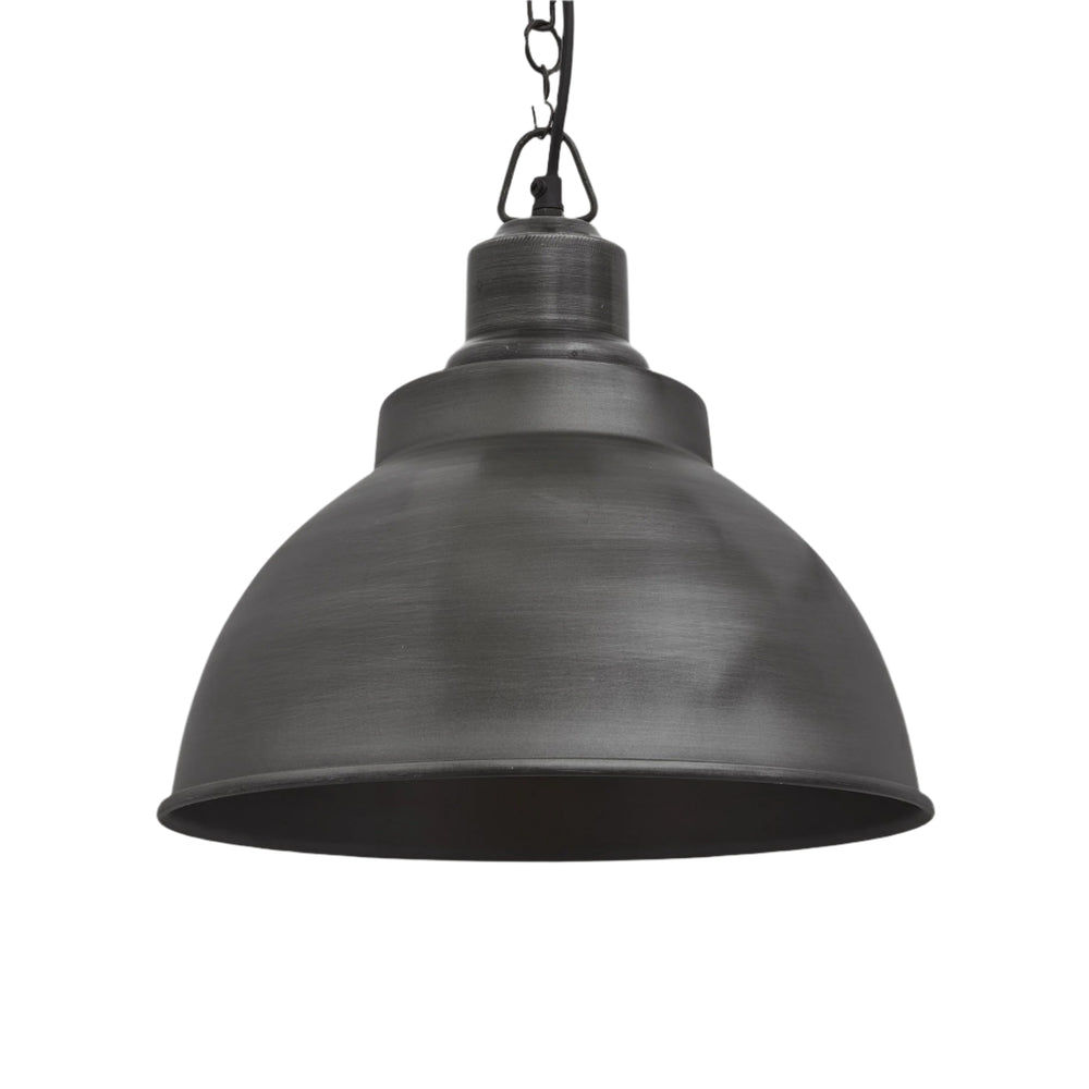 Brooklyn Dome Pendant - 13 Inch - Pewter Industville BR-DP13-P-PCN