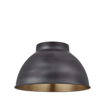 Pewter & Brass Dome - 13 Inch - Shade Only Industville D13-BP-SO