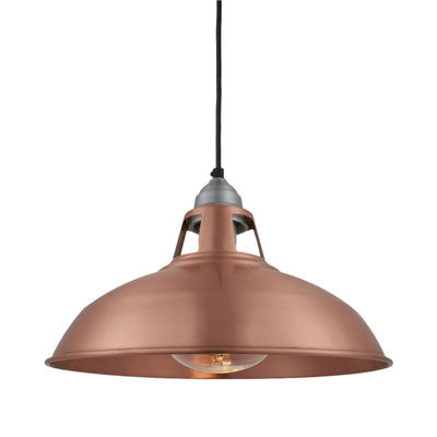 Copper Old Factory Slotted Heat Pendant Lamps - 15 Inch - Industville OF-HLP15-C-LPH