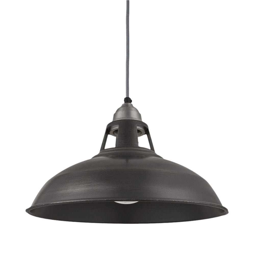 Pewter Old Factory Slotted Pendant - 15 Inch - Industville OF-SLP15-P-LPH