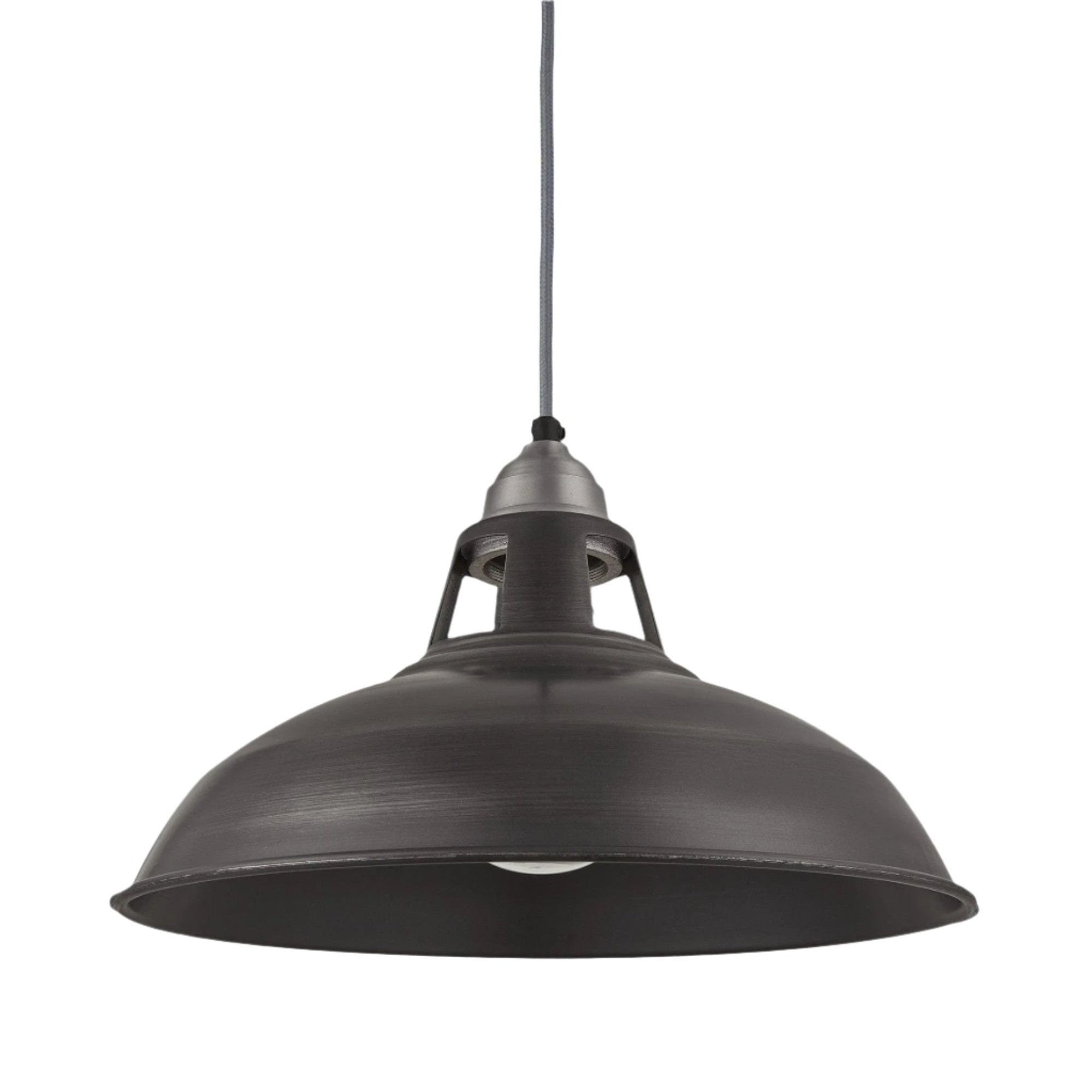 Pewter Old Factory Slotted Pendant - 15 Inch - Industville OF-SLP15-P-LPH