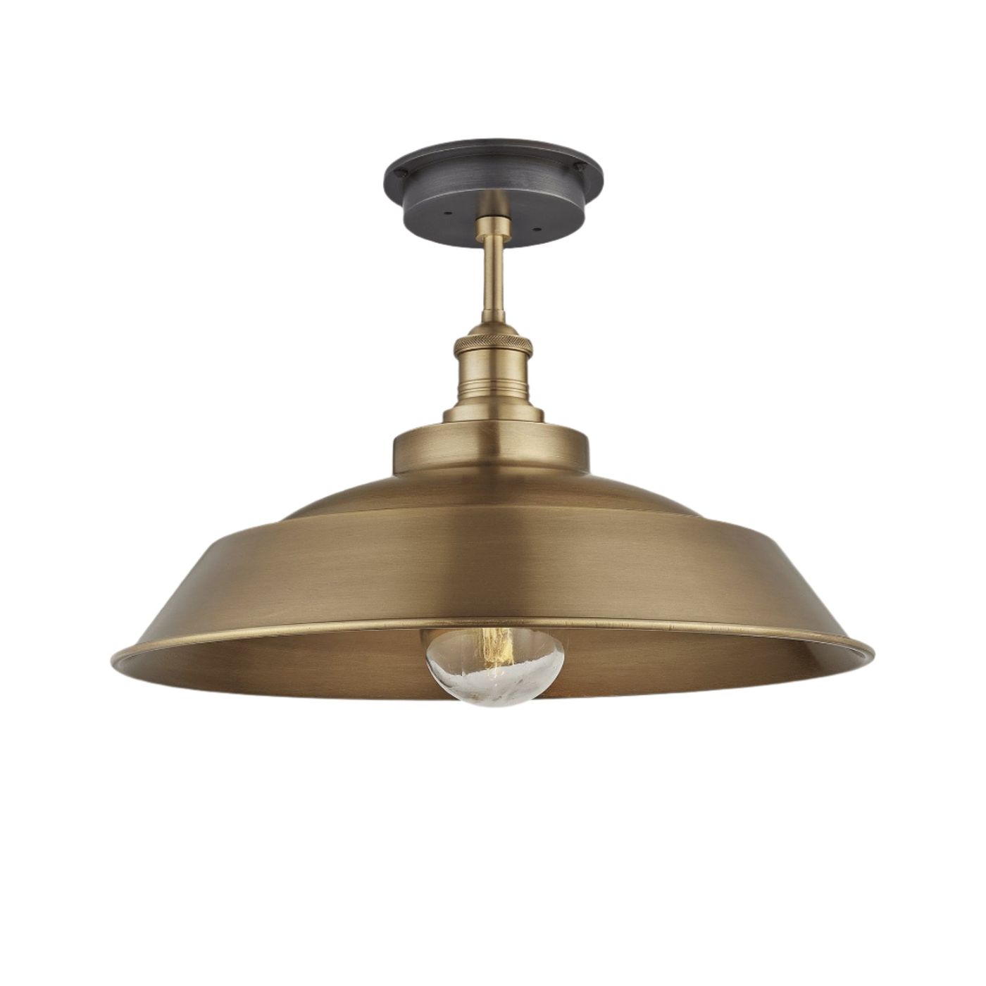 Brooklyn Outdoor & Bathroom Step Flush Mount - 16 Inch - Brass Industville BR-IP65-SFM16-B-BH
