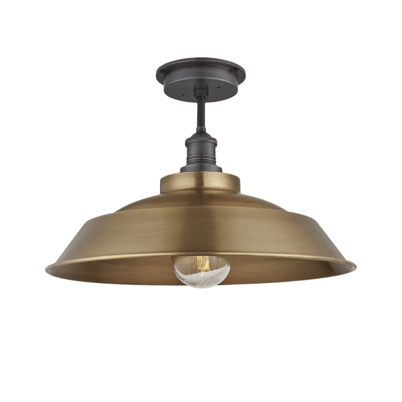 Brooklyn Outdoor & Bathroom Step Flush Mount - 16 Inch - Brass Industville BR-IP65-SFM16-B-PH