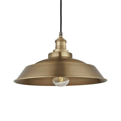 Brooklyn Outdoor & Bathroom Step Pendant in 16 Inch in Brass with a  Brass Pendant Holder, Product Code BR-IP65-SP16-B-BH