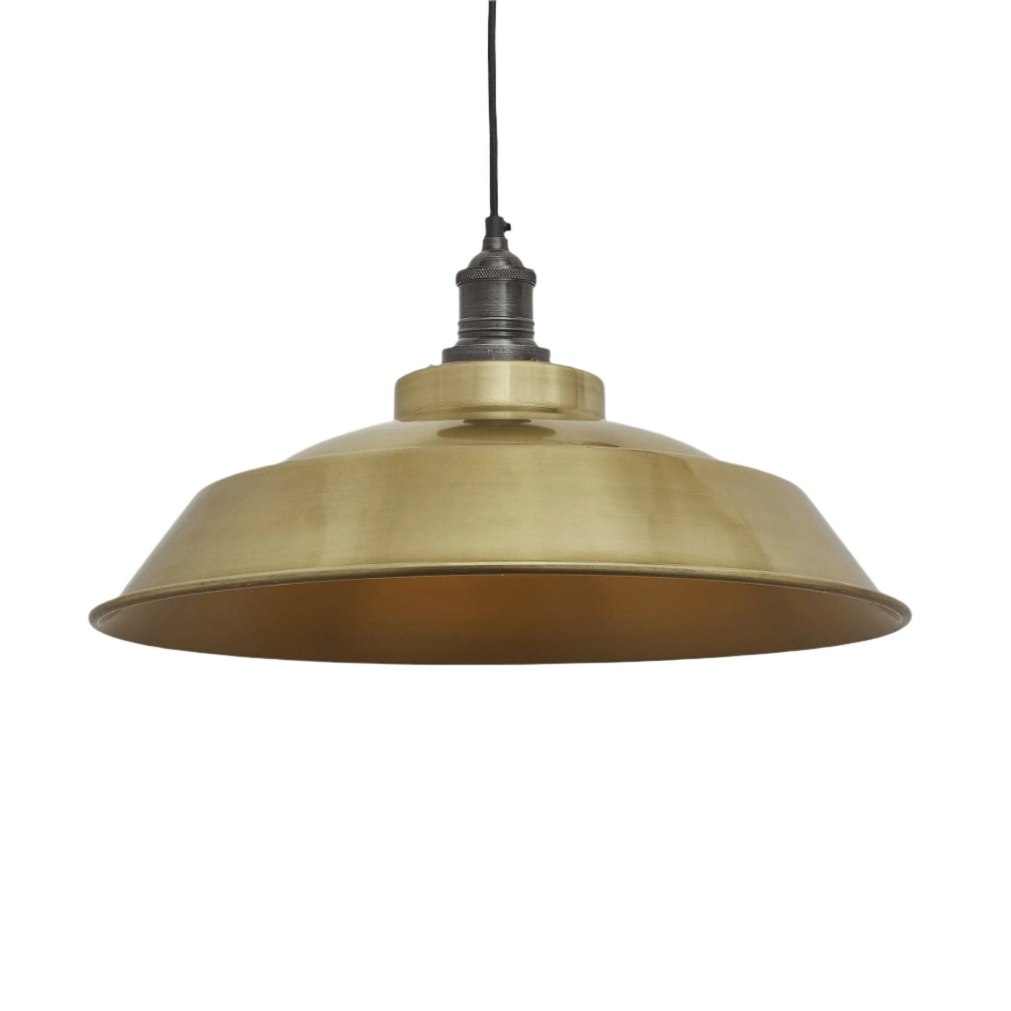 Brass with Pewter Holder Brooklyn Step Pendant - 16 Inch - BR-SP16-B-PH