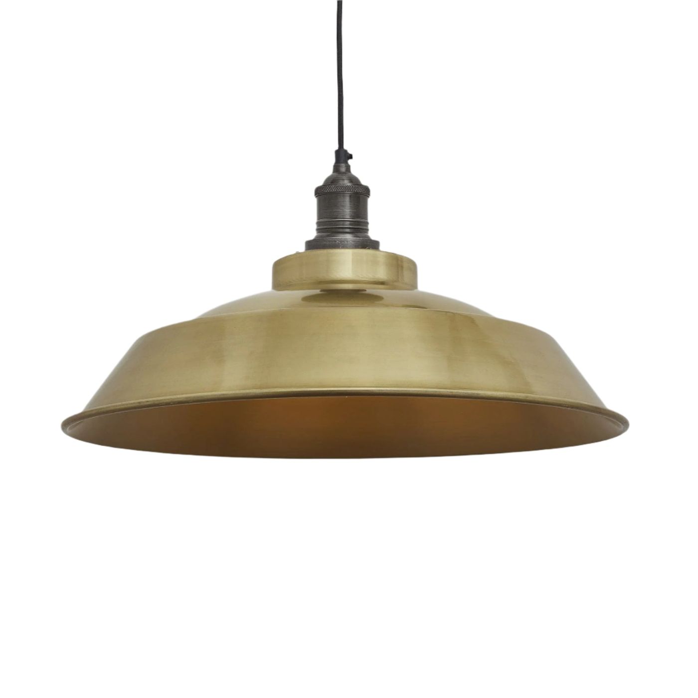Brass with Pewter Holder Brooklyn Step Pendant - 16 Inch - BR-SP16-B-PH