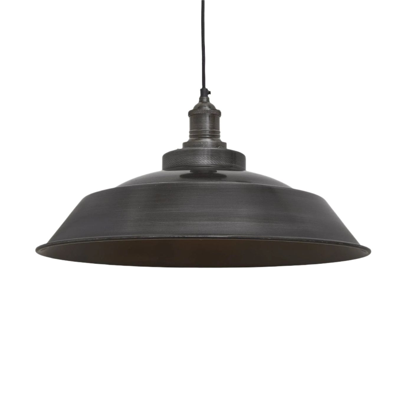Pewter with Pewter Holder Brooklyn Step Pendant - 16 Inch - BR-SP16-P-PH