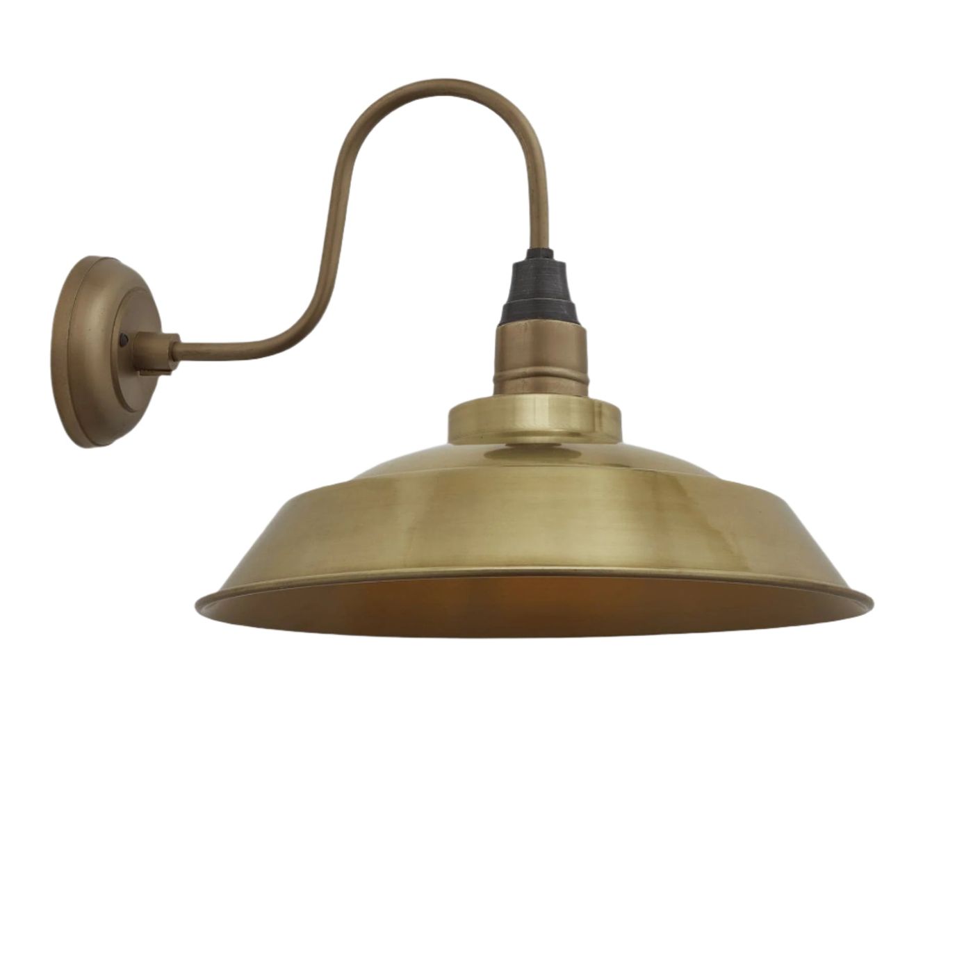Brass Swan Neck Step Wall Light in 16 Inch, Product Code is SN-SWL16-B