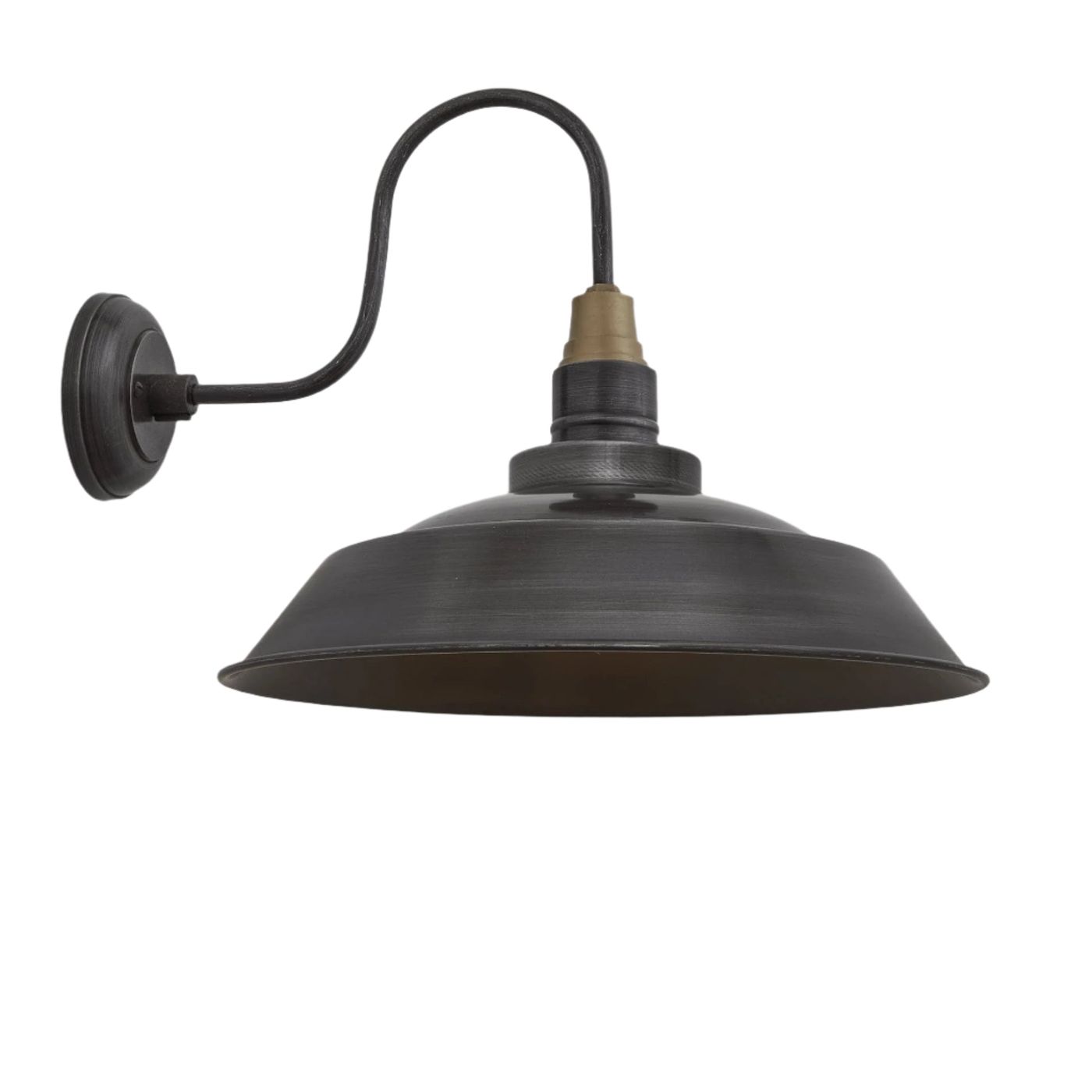Pewter Swan Neck Step Wall Light in 16 Inch, Product Code is SN-SWL16-P