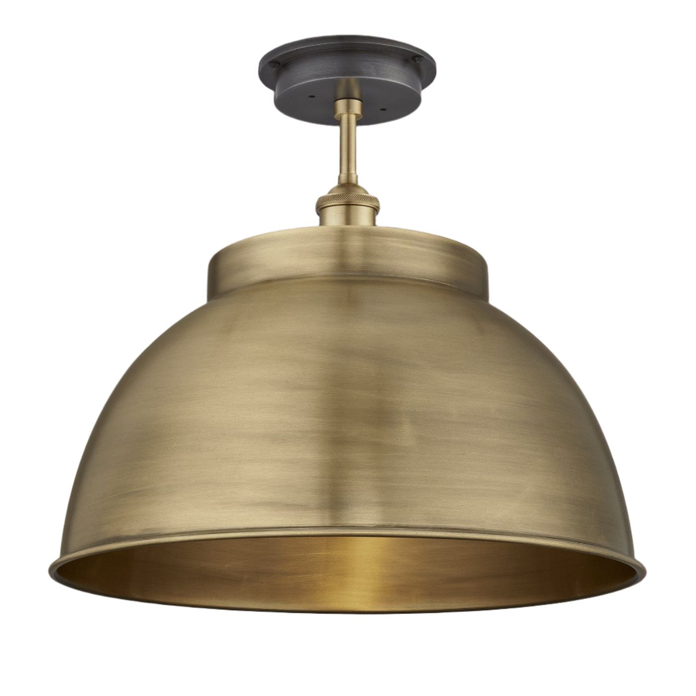 Brooklyn Outdoor & Bathroom Dome Flush Mount - 17 Inch - Brass Industville BR-IP65-DFM17-B-BH